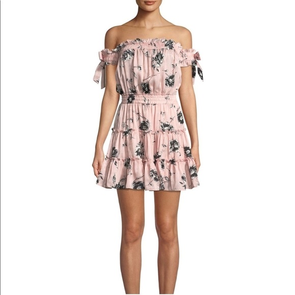 Misa Los Angeles Dresses & Skirts - Misa Los Angeles Laiyin Dress Off the Shoulder Ruffle Pink Womens‎ Small